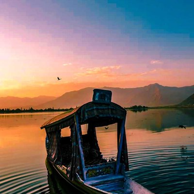 Magical Sunset view, Dal lake Srinagar 📍