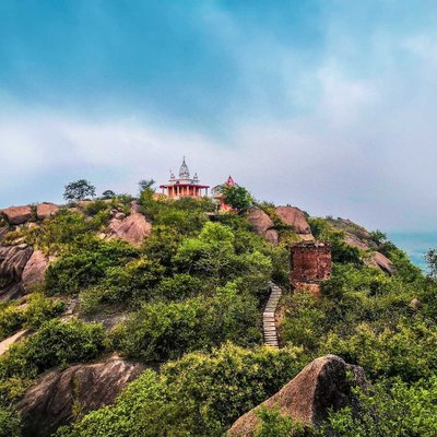 Joychandi Hill in bird's eye.
