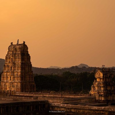 Golden Hour at Virupaksha Temple