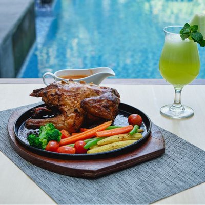Roasted chicken with juice