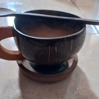 Coconut cub and spoon