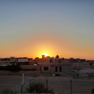 Sunset in the village