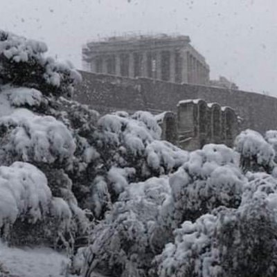 Got a message from friends from Athens the view of the acropolis under snow is unbelievable! 🥺