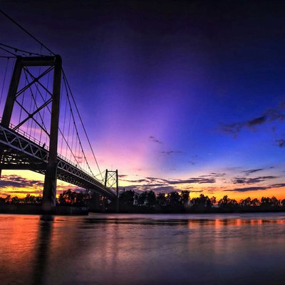 Senja dibawah Jembatan Barito