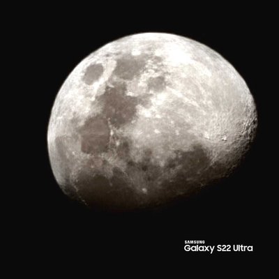 100x zoom moon shot with S22Ultra.