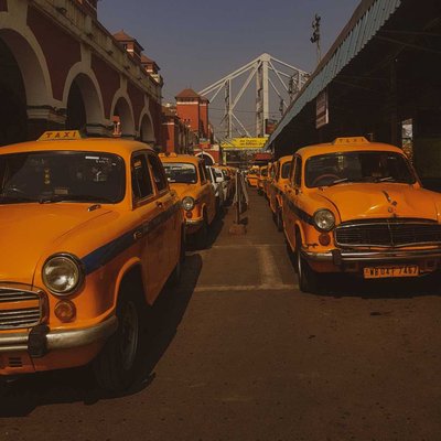 Yellow Taxi at Kolkata Station