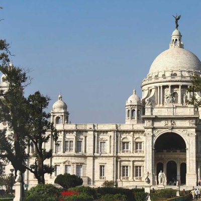 Victoria Memorial at its golden afternoon in the hot weather