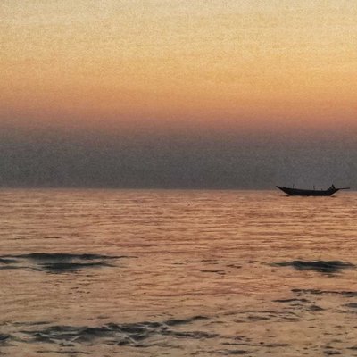 A surreal sunset