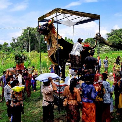 Ngaben ceremony at Punduk Dawa Crematorium