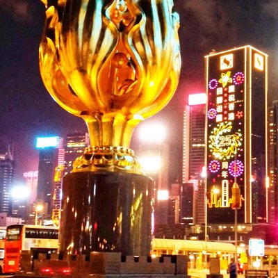 Golden Bauhinia Statue 