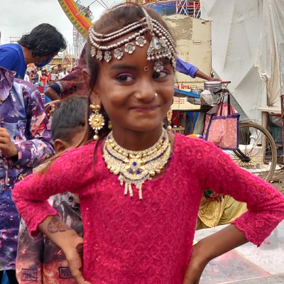 beautiful village girl with sweet smile...