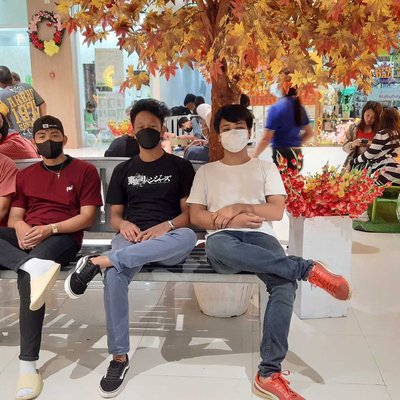 with friends