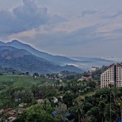 Window view from Tea Castle hotel , Munnar.