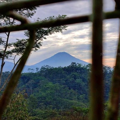 mt sumbing in frame