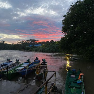 Cahaya Sunset Sungai Kelay Kaltim 