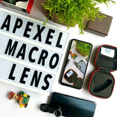 Macro Lens Flatlay