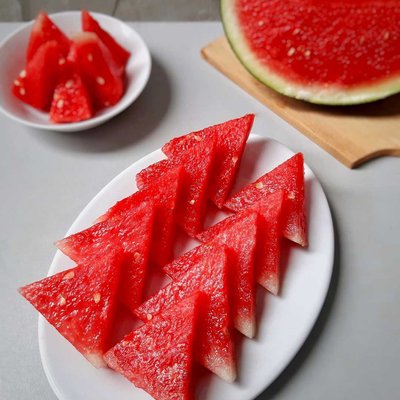 Red watermelon fruit (Buah semangka merah)