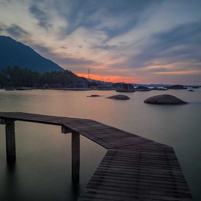 Enjoy the charm of the sunset at Tapak Natuna