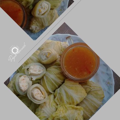 Sawi putih isi ayam + tahu