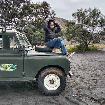 while enjoying the beauty of Bromo