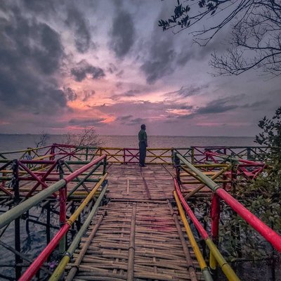 Sunset Di Saung Alas, Muara Gembong, Bakasi
