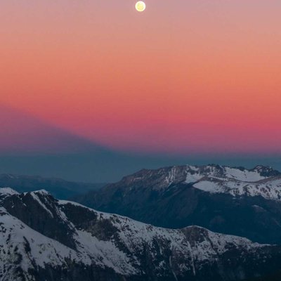 Full Moon Sunset