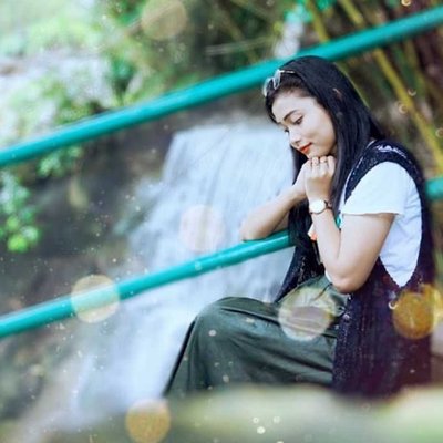 peaceful waterfall