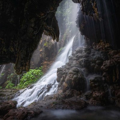 Goa Tetes Waterfall - Lumajang