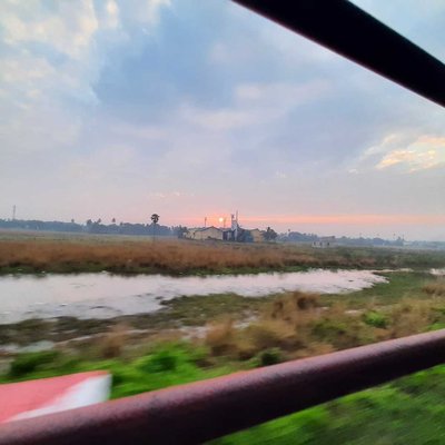 The Sunrise from a Train