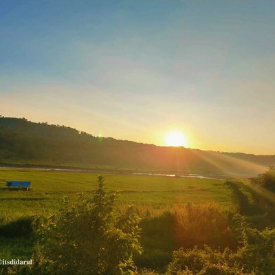 Beautiful Sunset Amidst Nature 