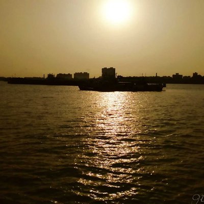Golden Ganga at Dusk 