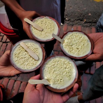 Juju Dhau-King of Yoghurt
with friends 
