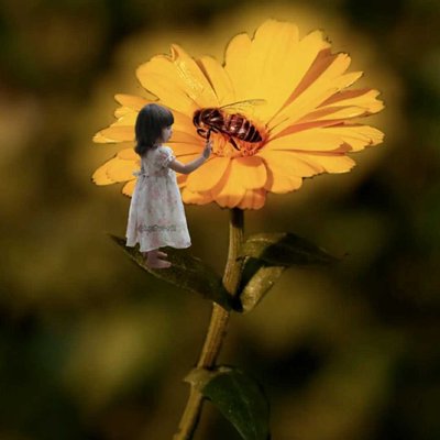 Girl catching 🐝