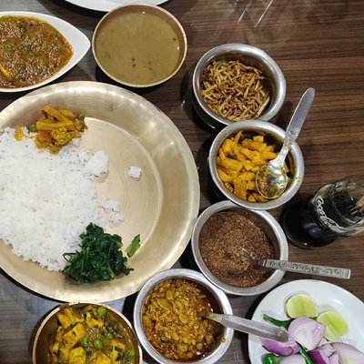 A typical south indian thali