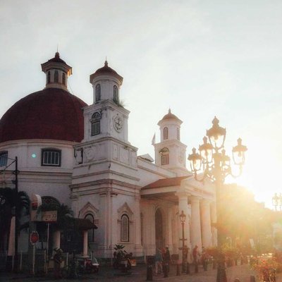 morning in old city semarang 