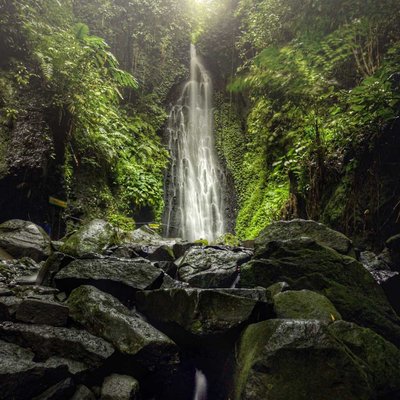 Srambang Park Waterfall.