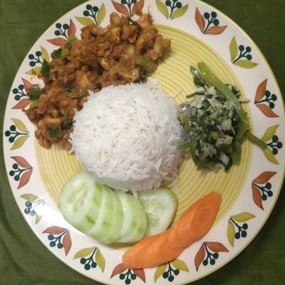 Chicken curry platter 