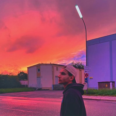 Beautiful sunset in München 