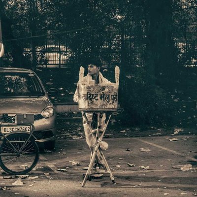 Into the street of India