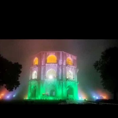Beautiful Tri Colour lightings @chand Bibi mahel Ahmednagar 