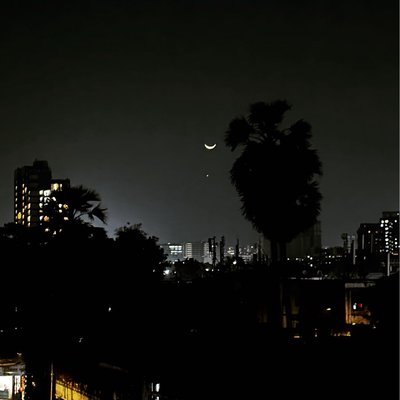 Moon shine makes the night sky perfect