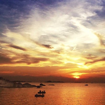 Beautiful sunset at Belitung island