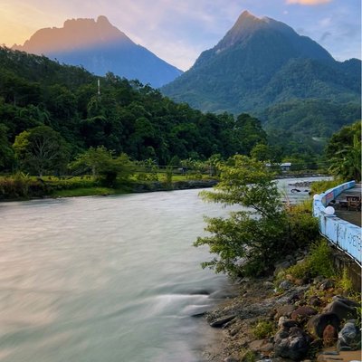 Morning view from Tambatuon Homestead, Kota Belud