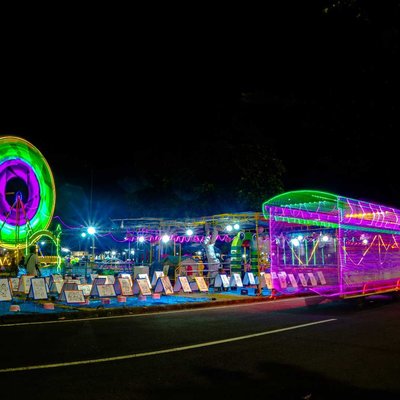 Night at Pantai Boom Banyuwangi. 
