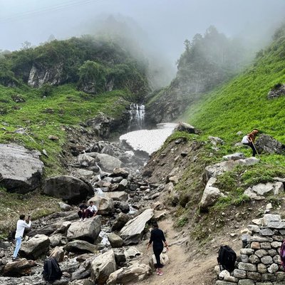 Himalayan mountains during the rainy season