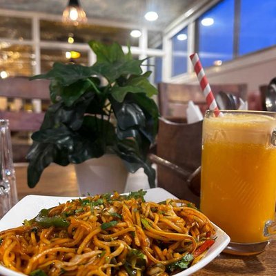 Yummy Chawmin with Juice