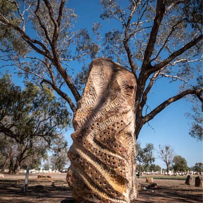 Fred Hollows grave at Bourke Cemetery