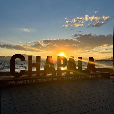 Atardecer desde el lago más grande de México