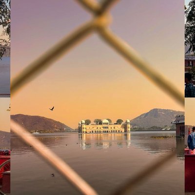 Evening skies at Jal Mahal 
