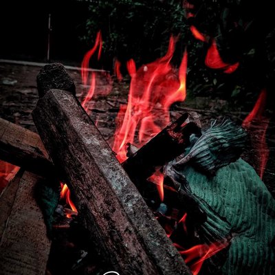 Fire of wood 